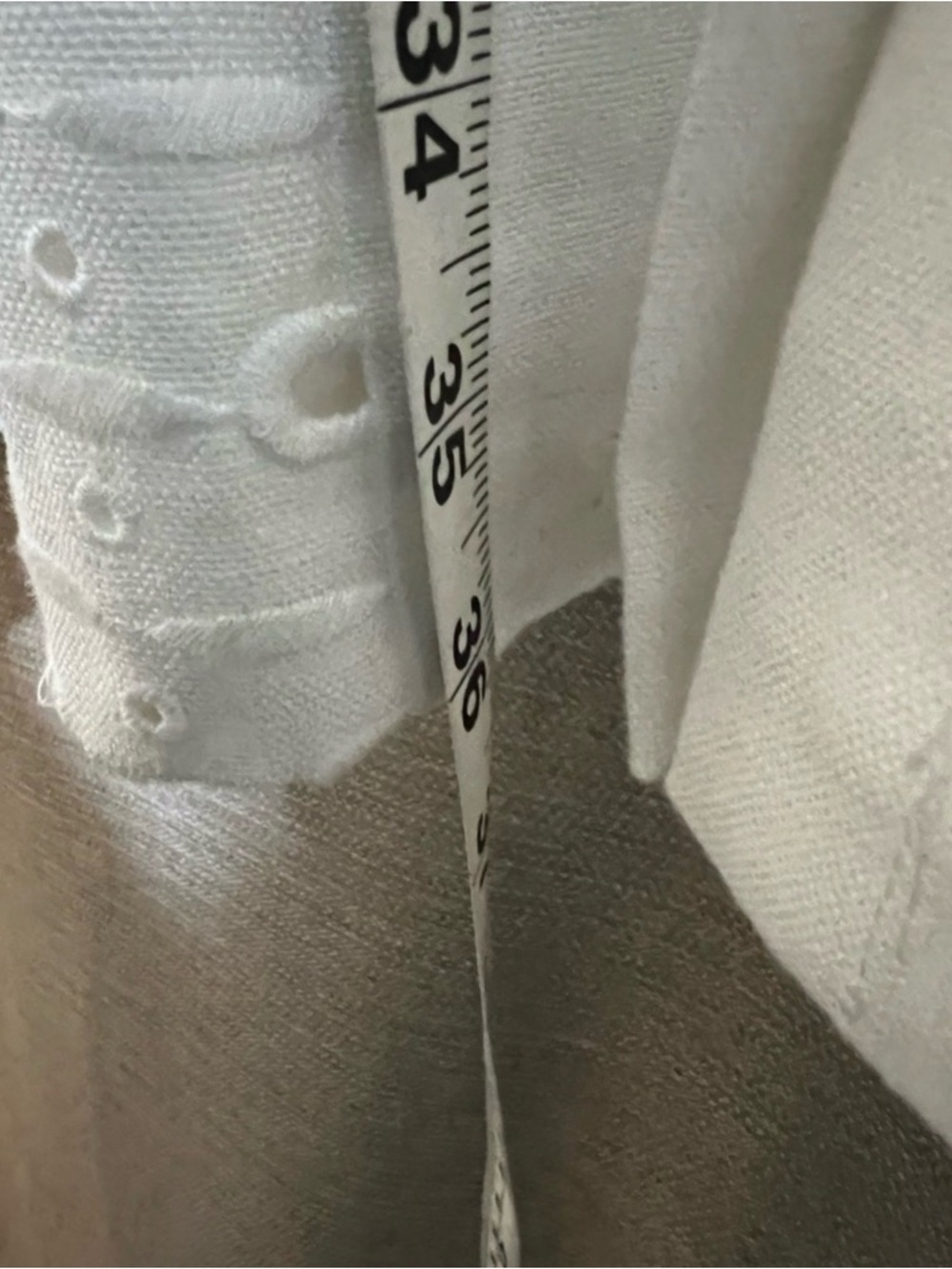 REISS Clarice Petite White Linen Eyelet Button Down Midi Dress Sz 4P Coastal - Picture 11 of 15